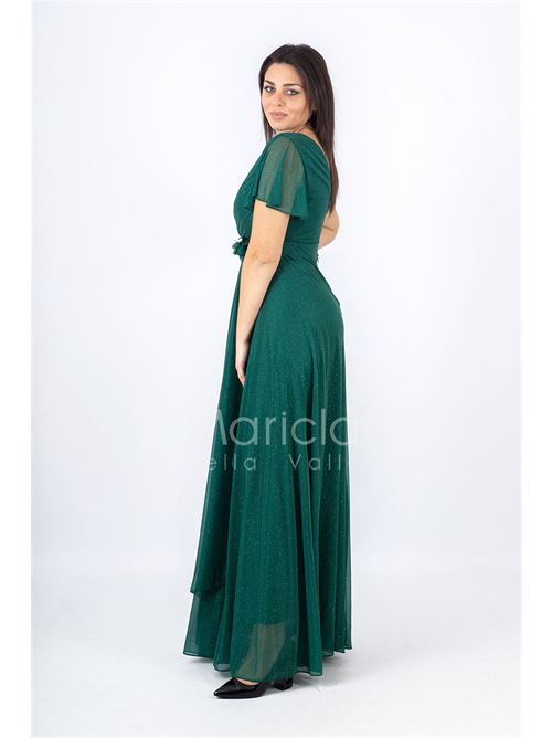 abito con fiore glitter MARICLA ELEGANCE | JC34929VERDE